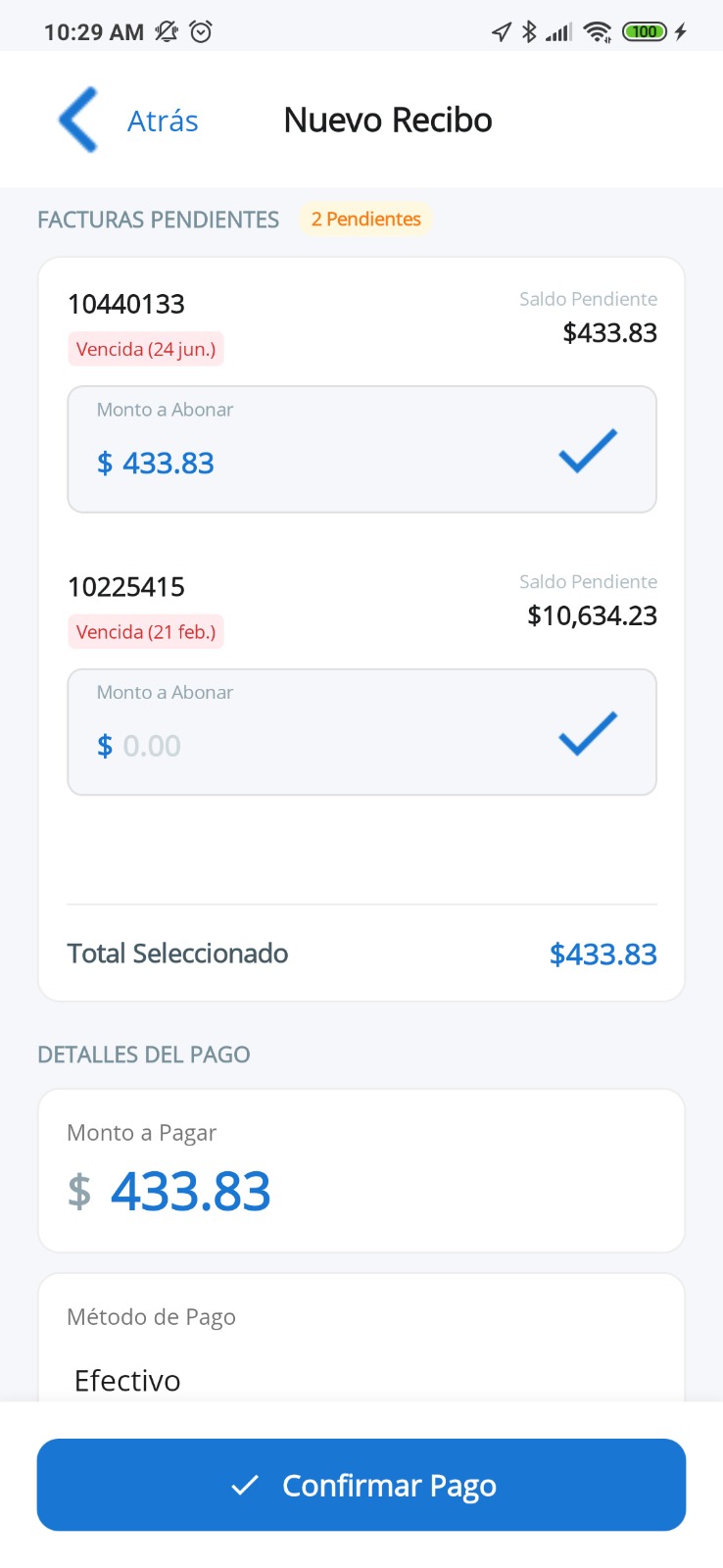 Módulo de Cobros